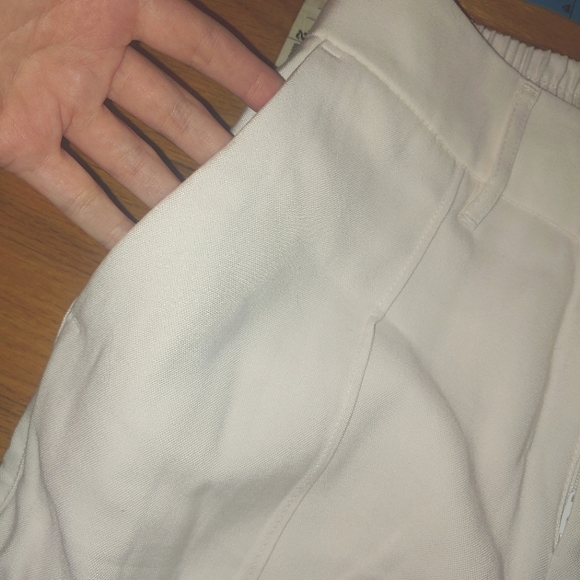 Cream High-Rise Slim Straight Leg Pintuck Ankle Pants A New Day Women's 2R - Picture 5 of 14